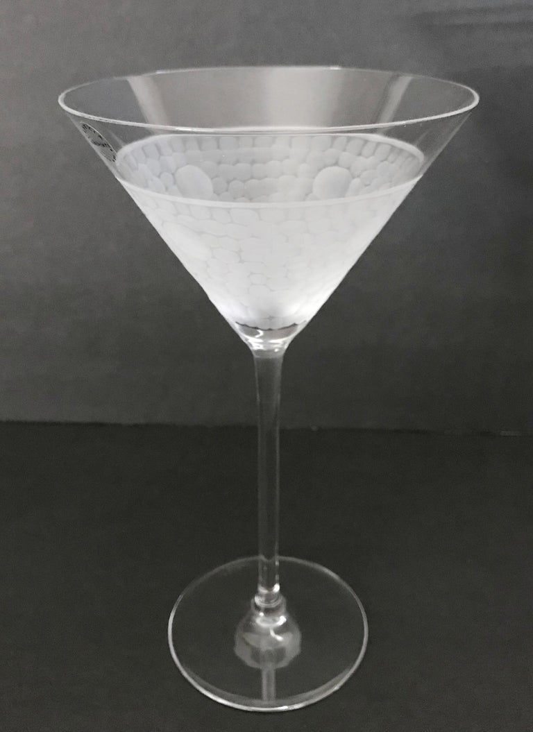 Set of 6 Italian Murano Martini Glasses by Salviati at 1stDibs
