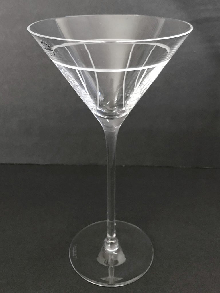 Set of 6 Italian Murano Martini Glasses by Salviati at 1stDibs