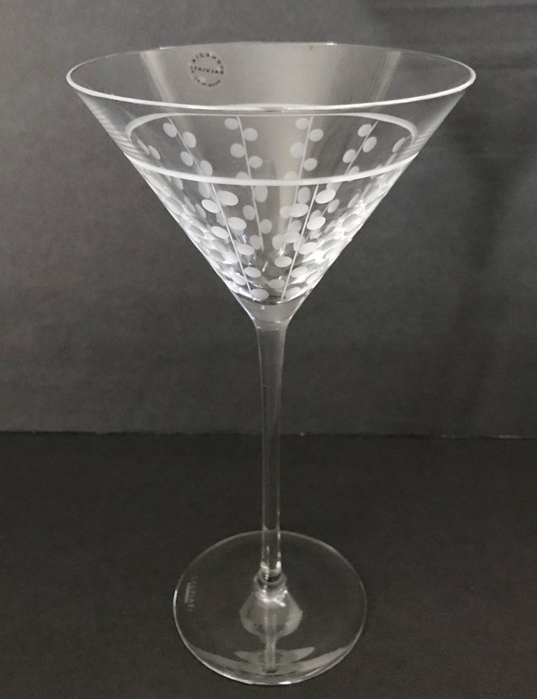 Set of 6 Italian Murano Martini Glasses by Salviati at 1stDibs