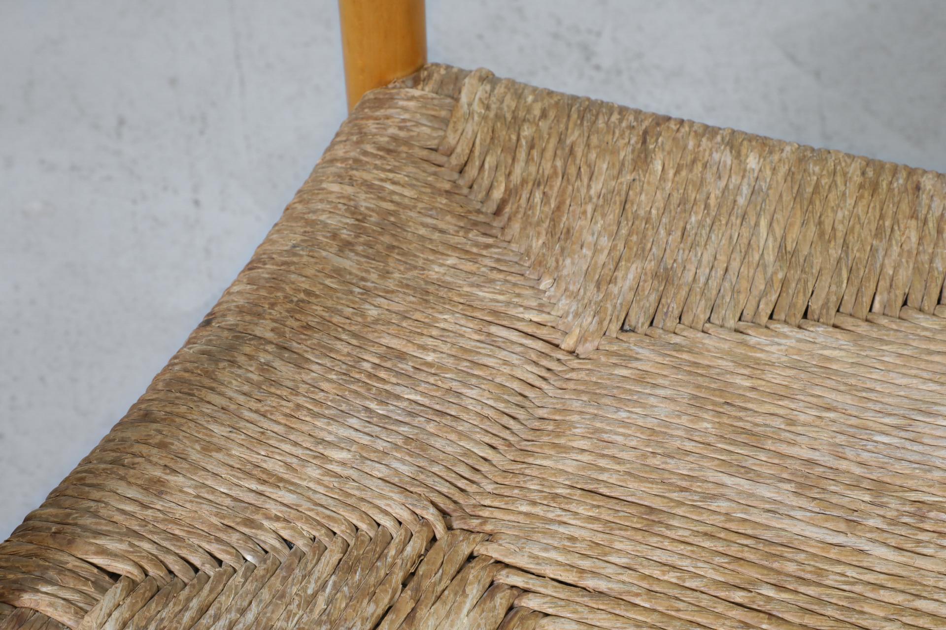 Set di 6 sedie italiane in Oak e giunco di Ibisco in vendita 10