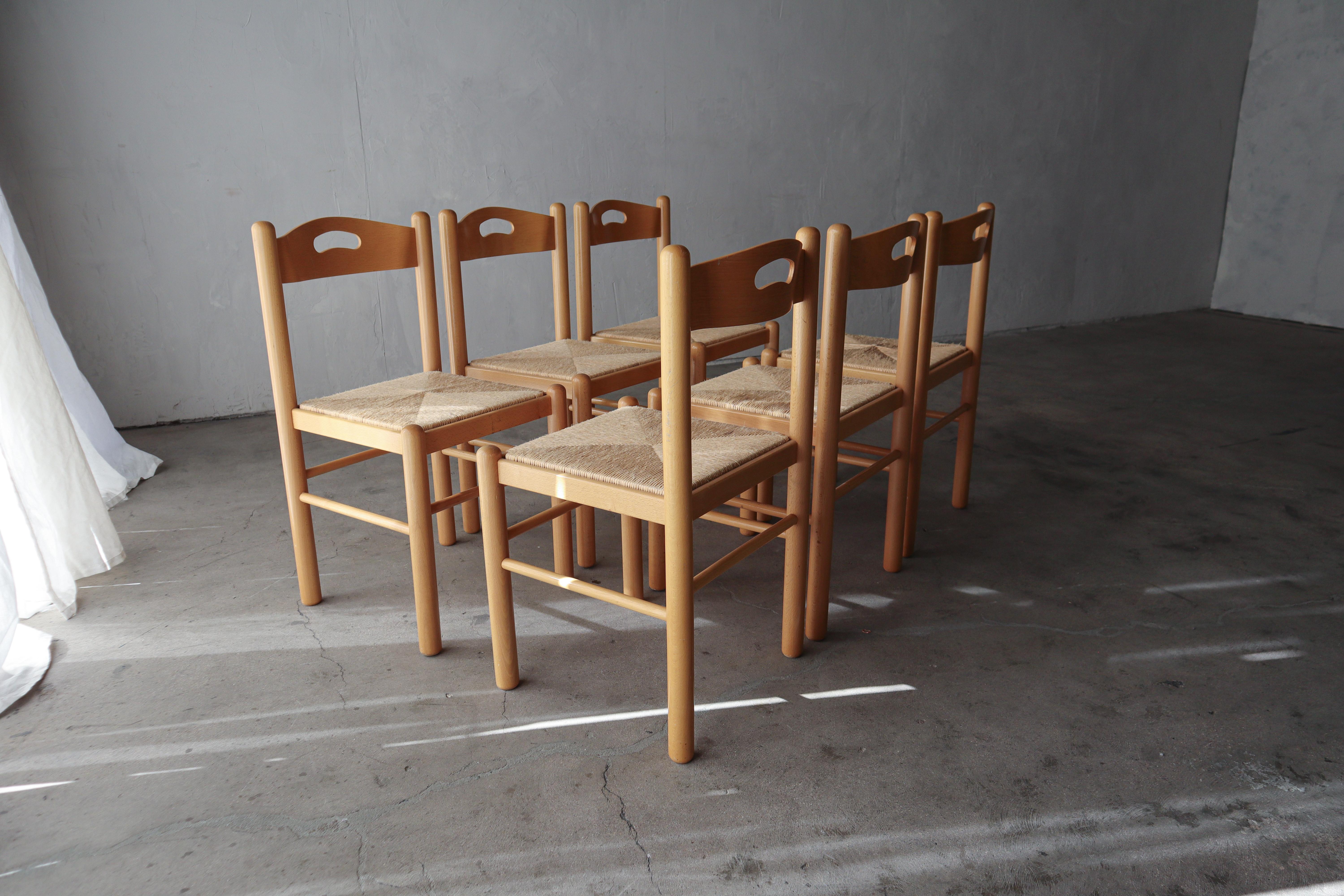 rush seat dining chairs