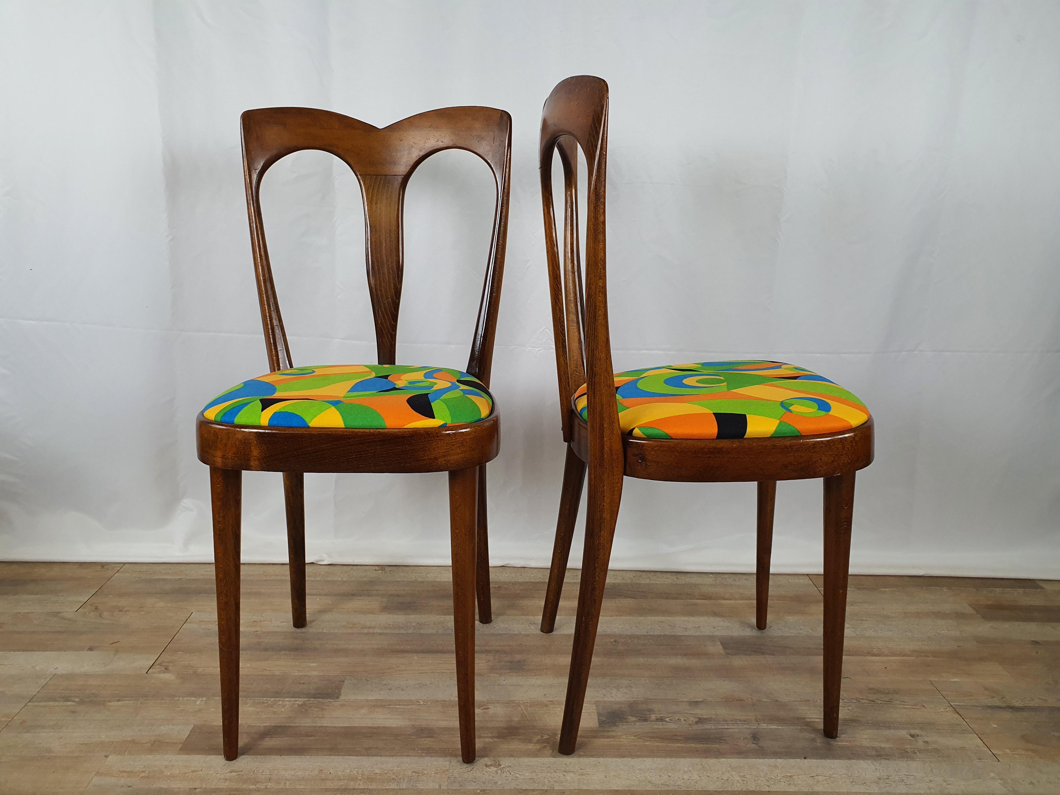 Set of 6 Italian Upholstered Chairs from the 1950s In Good Condition In Premariacco, IT