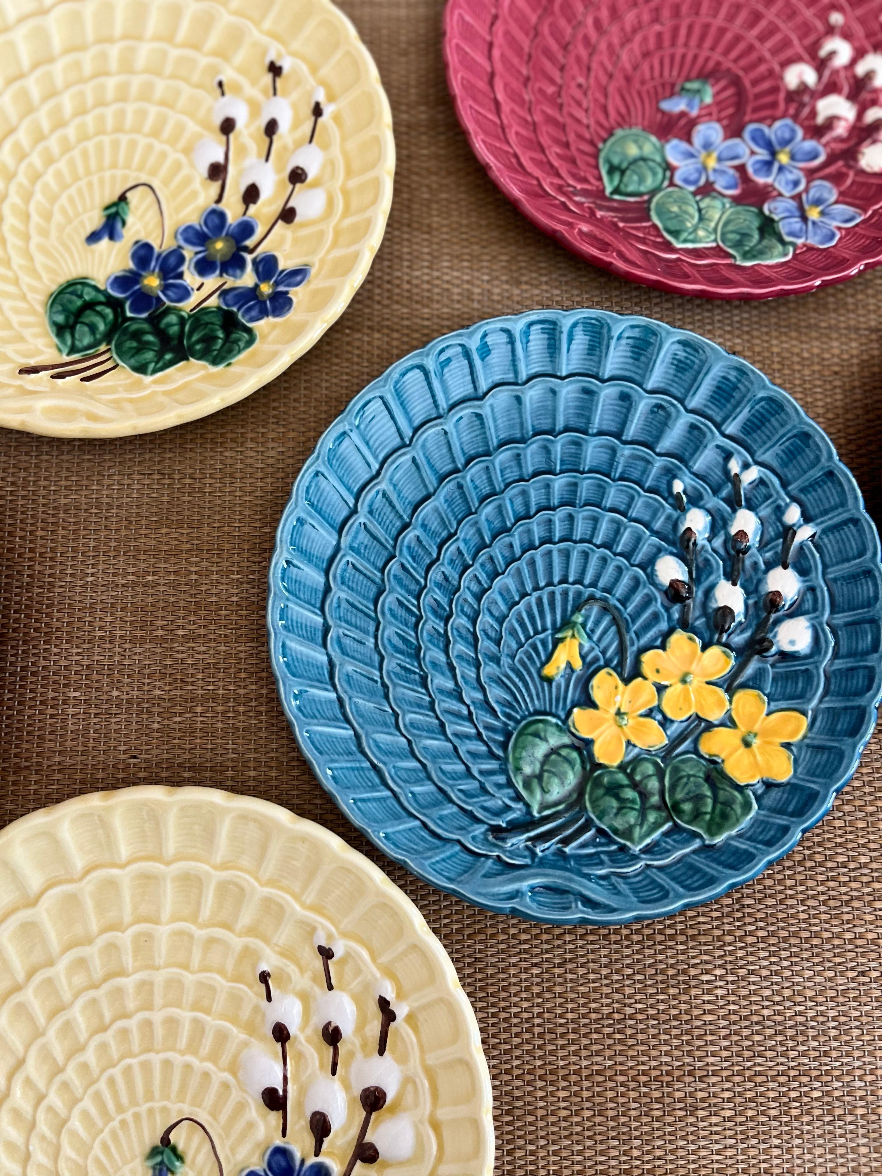 Set of 6 Italian vintage decorated plates In Good Condition For Sale In Frederiksberg C, DK