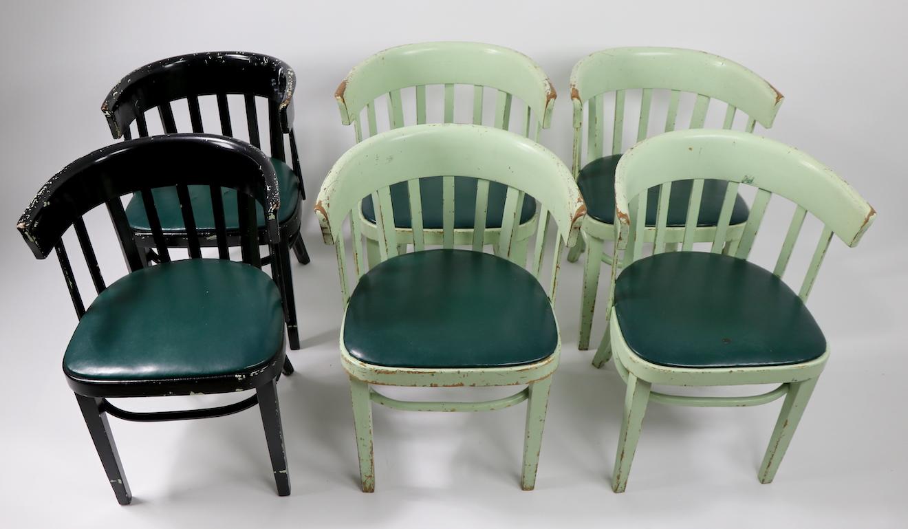 Set of 6 J J Kohn Mundus Cafe Dining Chairs 8