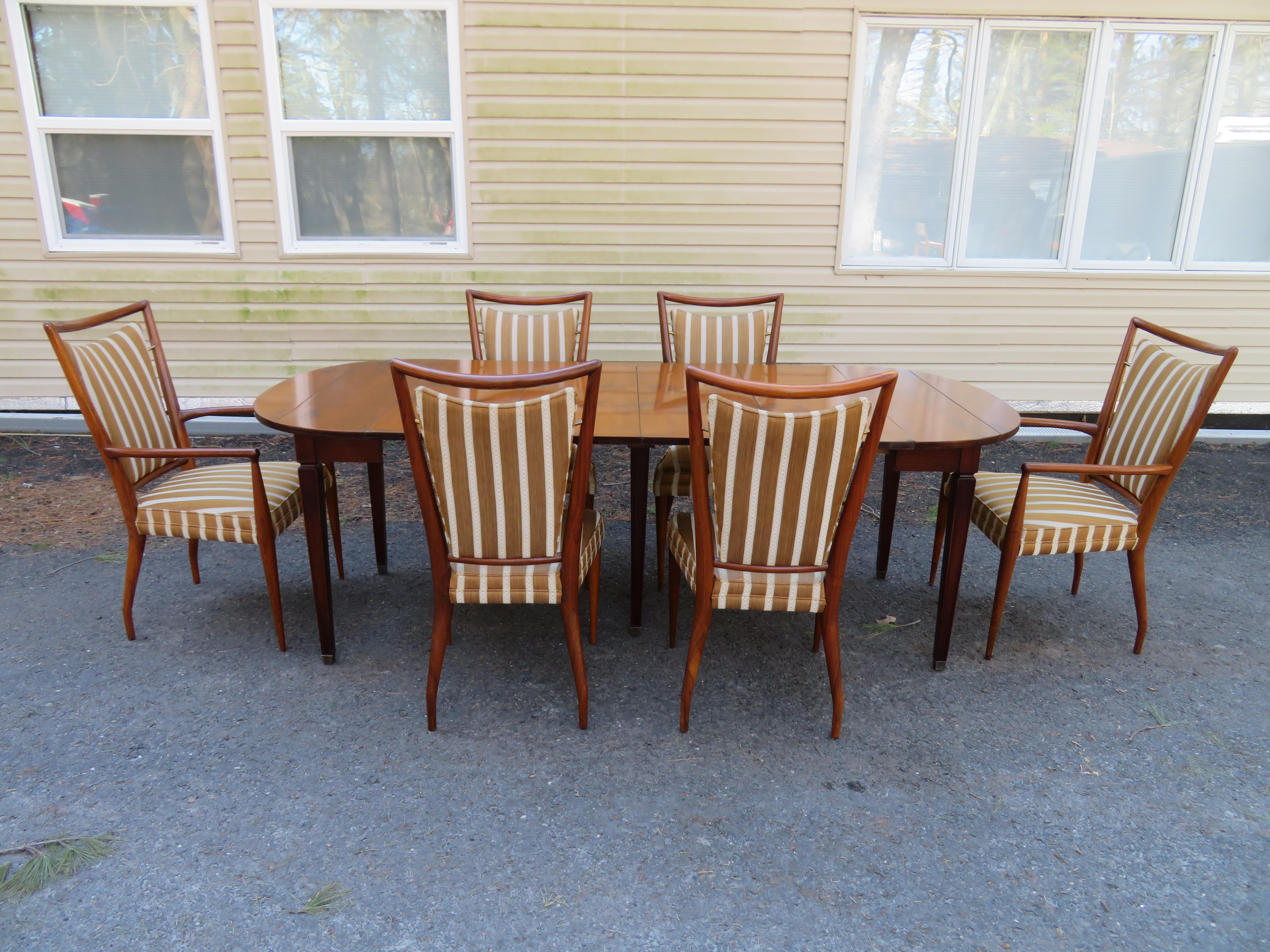 Ensemble de 6 chaises de salle à manger J. Stuart Clingman pour Widdicomb, mi-siècle moderne en vente 10