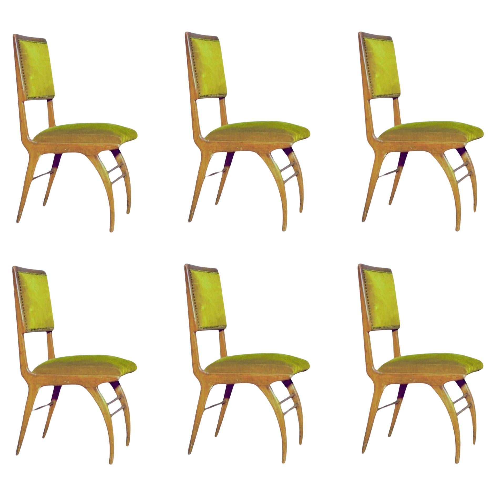 Set of 6 Jacaranda Dining Chairs, Moveis Brazil 1960 For Sale