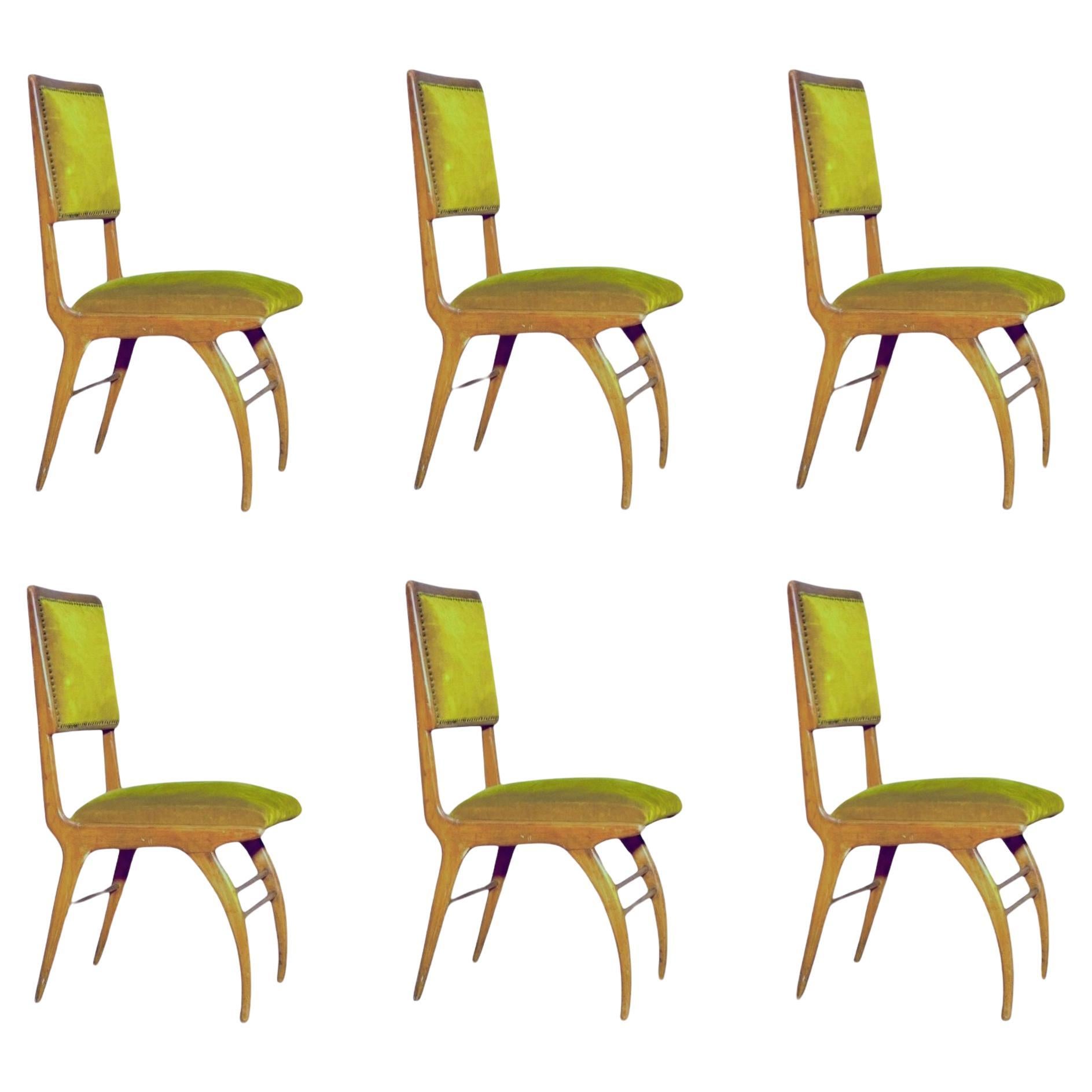 Set of 6 Jacaranda Dining Chairs, Moveis Brazil 1960