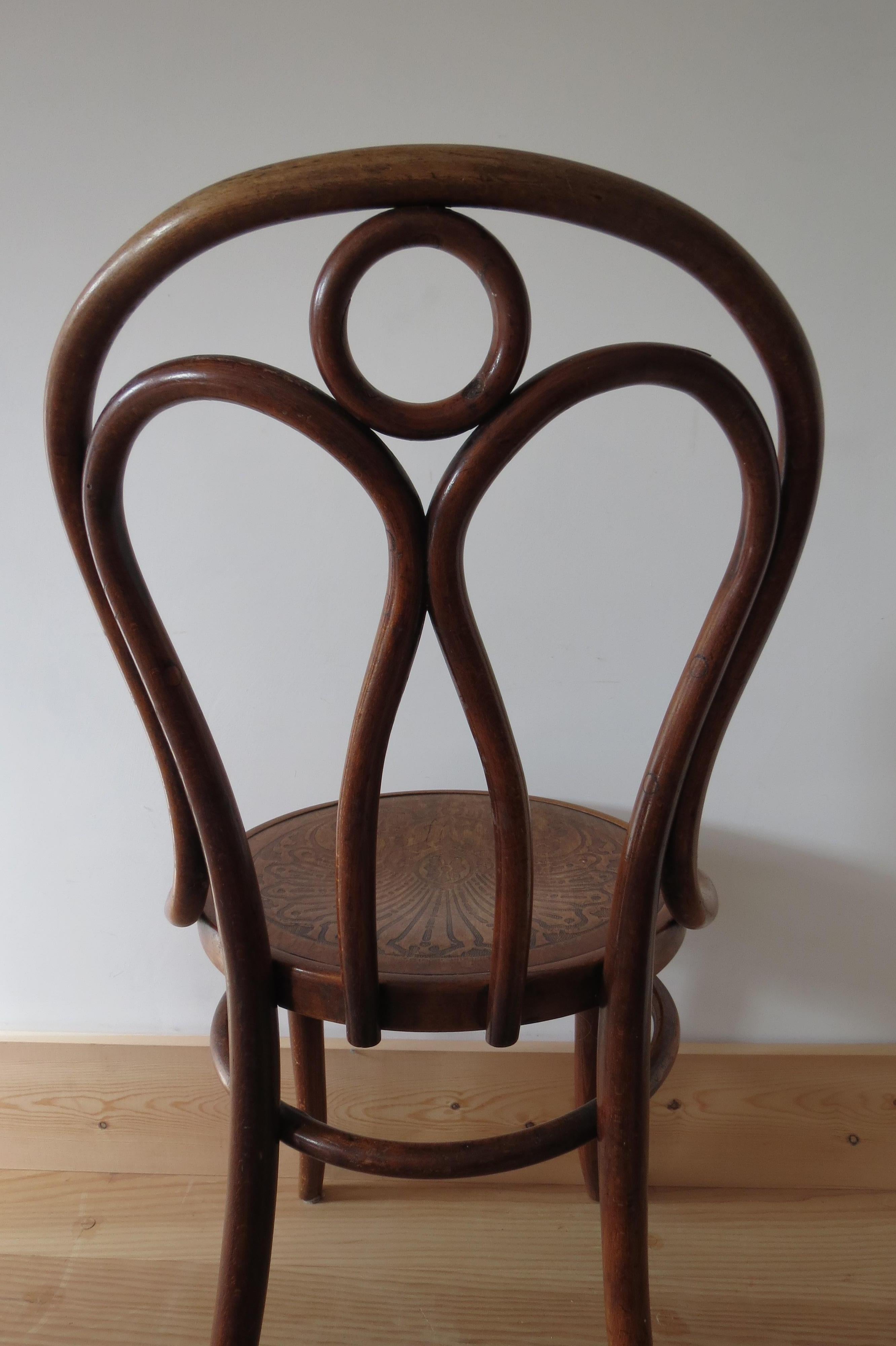 Set of 6 Jacob and Joseph Kohn, Austrian Dining chairs No 36 4