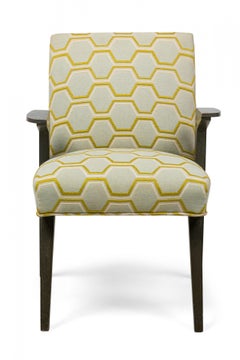 Set of 6 James Mont American Modern Cerused and Silver Gilt Dining Side Chairs