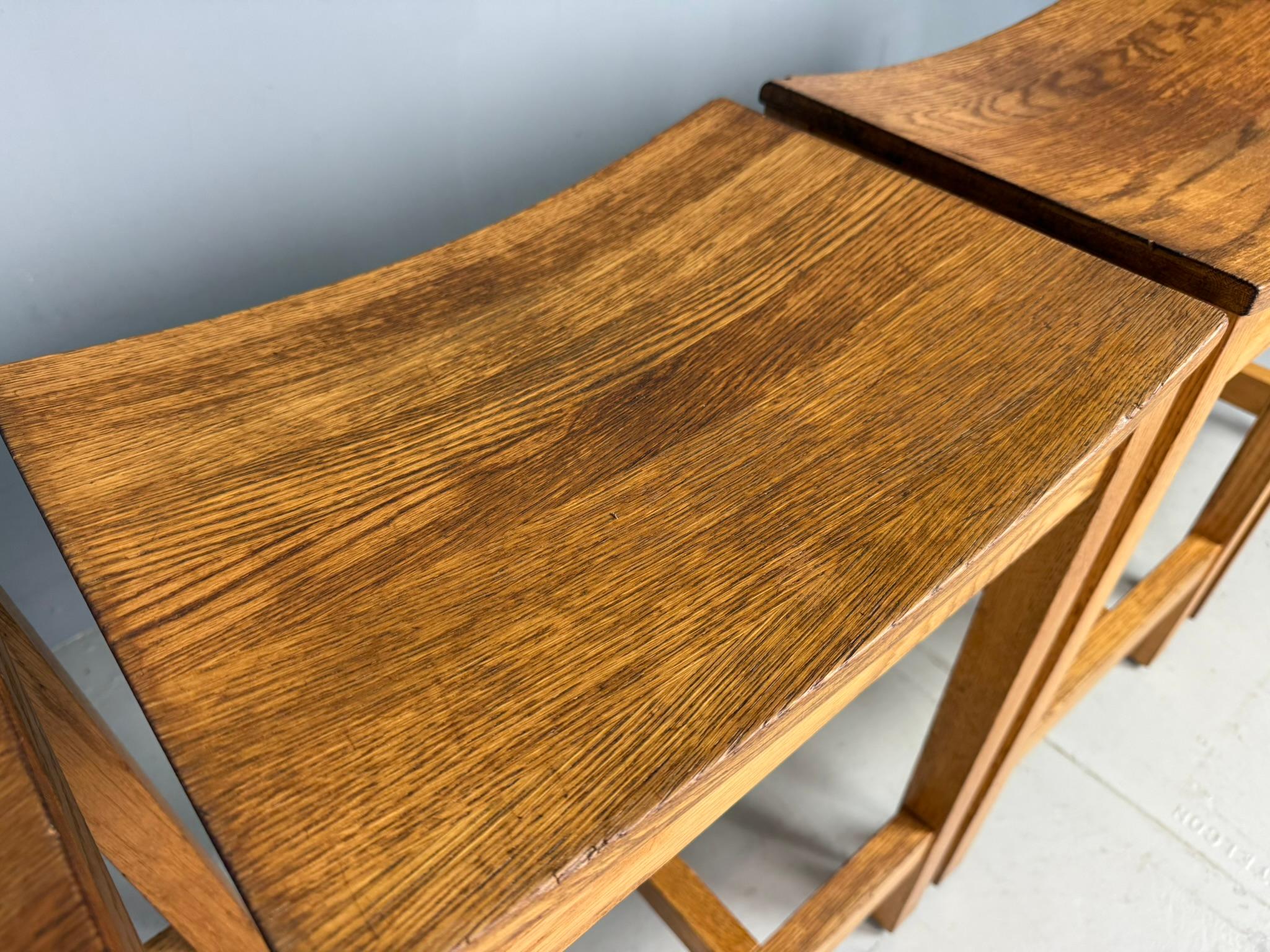 Ensemble de 6 tabourets en Oak Oak par Jonas Lindvall pour David Design 1990 en vente 3