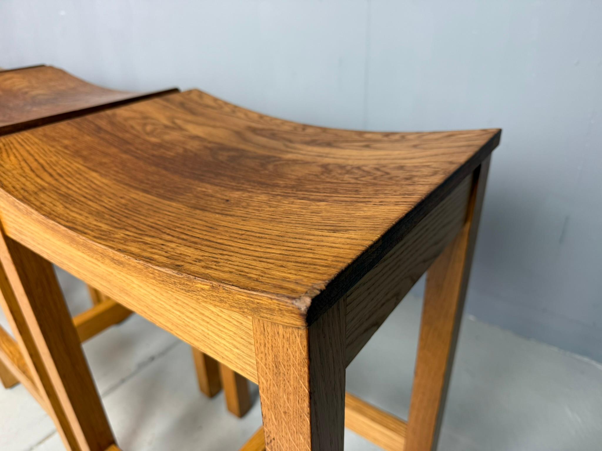 Ensemble de 6 tabourets en Oak Oak par Jonas Lindvall pour David Design 1990 en vente 4