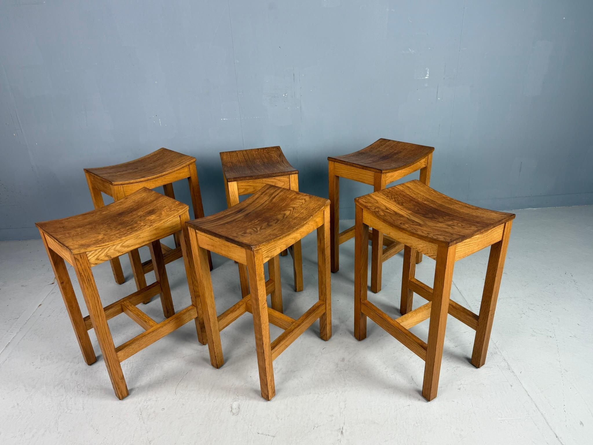 Ensemble de 6 tabourets en Oak Oak par Jonas Lindvall pour David Design 1990 en vente 6