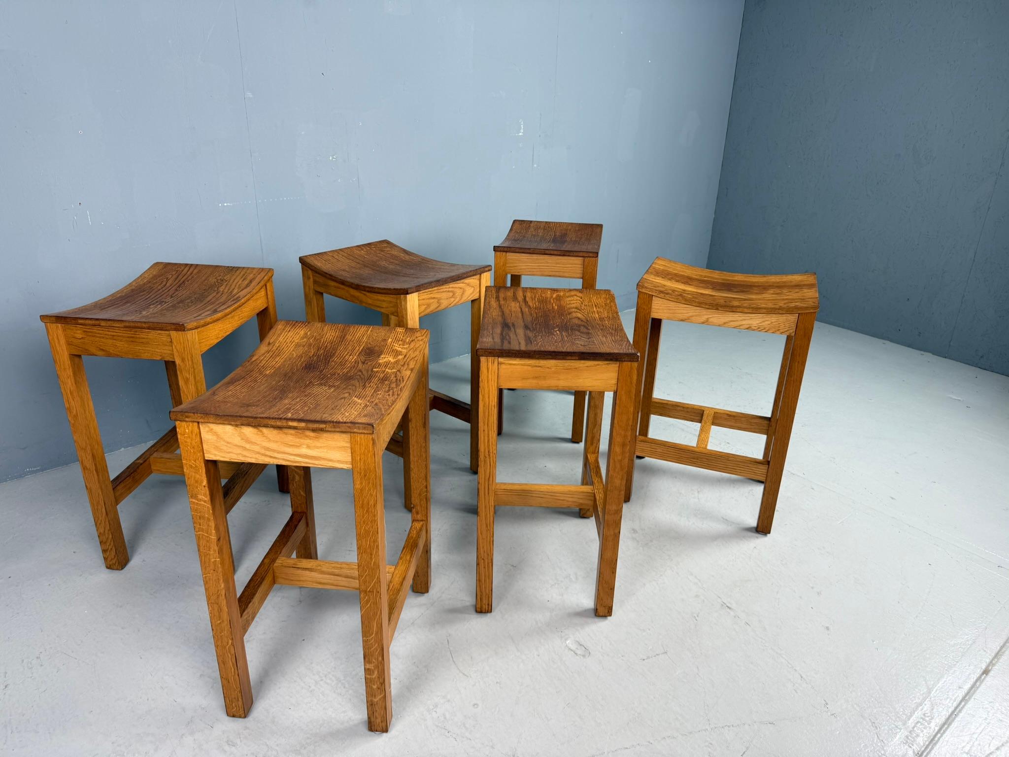 Ensemble de 6 tabourets en Oak Oak par Jonas Lindvall pour David Design 1990 en vente 7