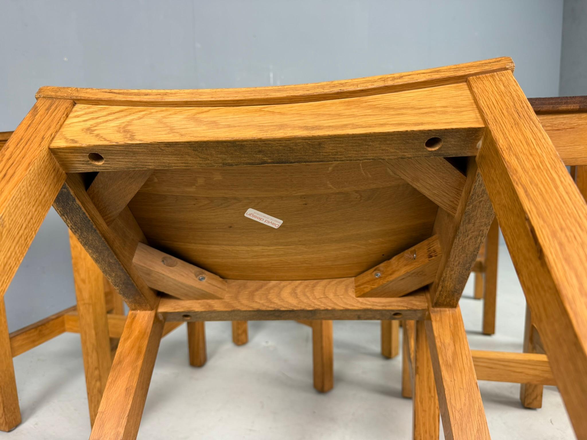 Ensemble de 6 tabourets en Oak Oak par Jonas Lindvall pour David Design 1990 en vente 8