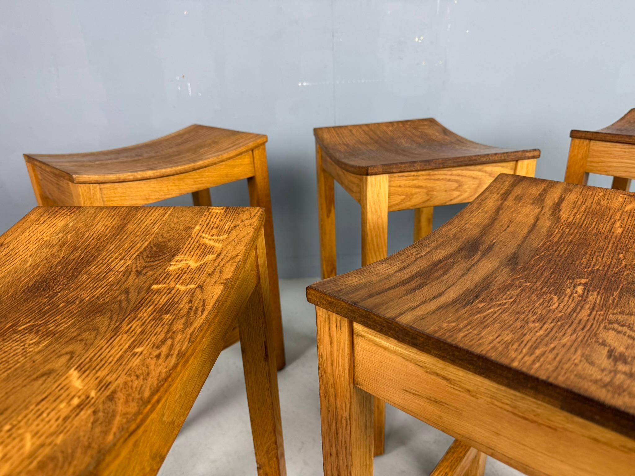 Ensemble de 6 tabourets en Oak Oak par Jonas Lindvall pour David Design 1990 en vente 13