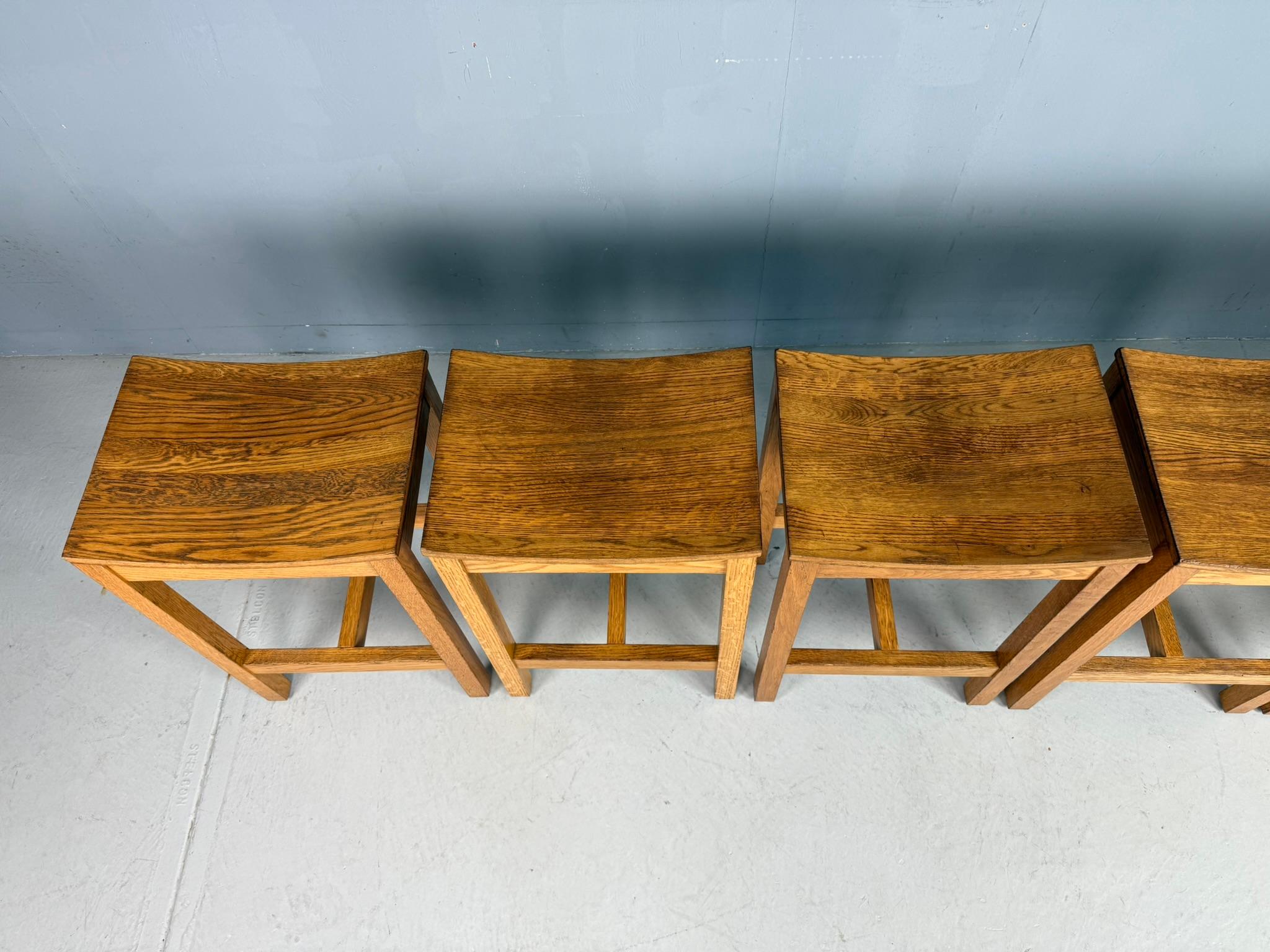 Ensemble de 6 tabourets en Oak Oak par Jonas Lindvall pour David Design 1990 Bon état - En vente à The Hague, NL