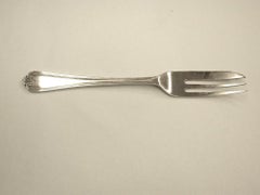 Set of 6 Jesmond Pattern Silver Cake Forks in Box, Dated 1924, Sheffield Assay