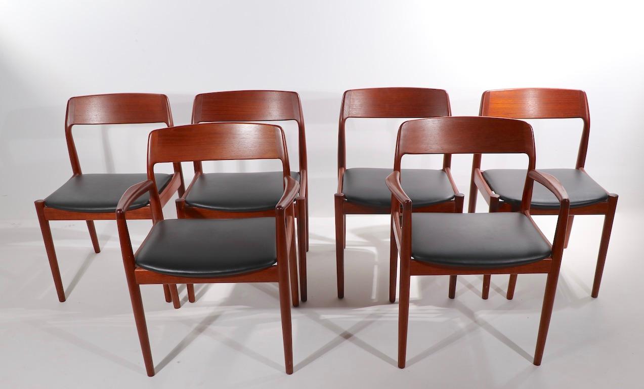 Set of 6 JL Moller Danish Modern Dining Chairs 3