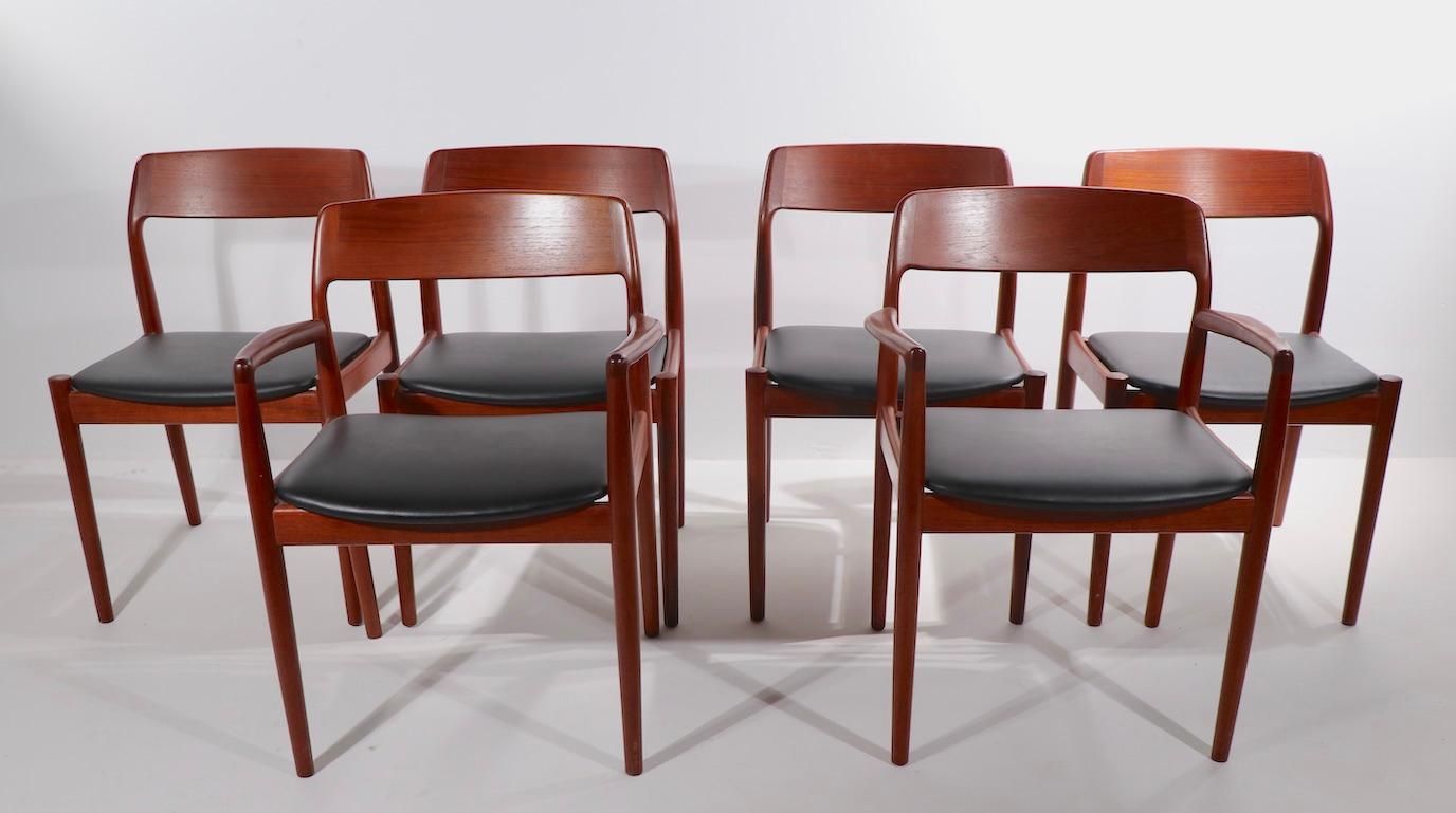 Set of 6 JL Moller Danish Modern Dining Chairs 2