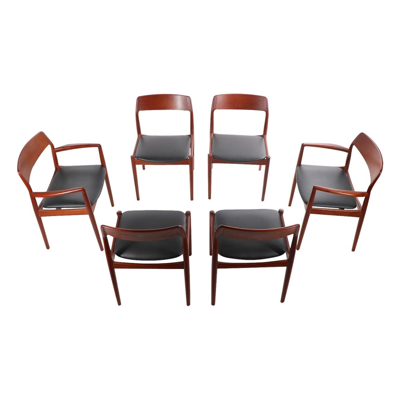 Set of 6 JL Moller Danish Modern Dining Chairs