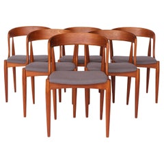 Set of 6 Johannes Andersen Chairs – Model 16, Teak Dining Chairs, Uldum Møbelfab