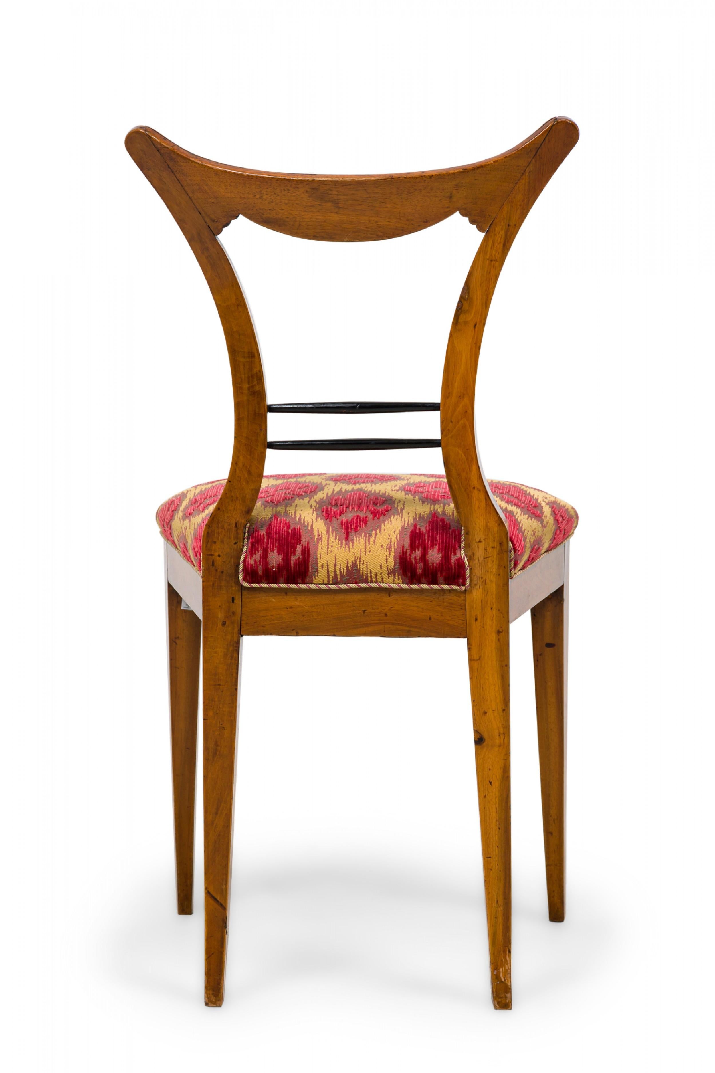 Set of 6 Josef Danhauser Biedermeier Viennese Upholstered Dining Chairs For Sale 1