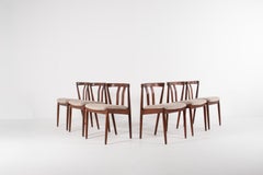 Set di 6 sedie da pranzo Kai Kristiansen in teak - appena rivestite