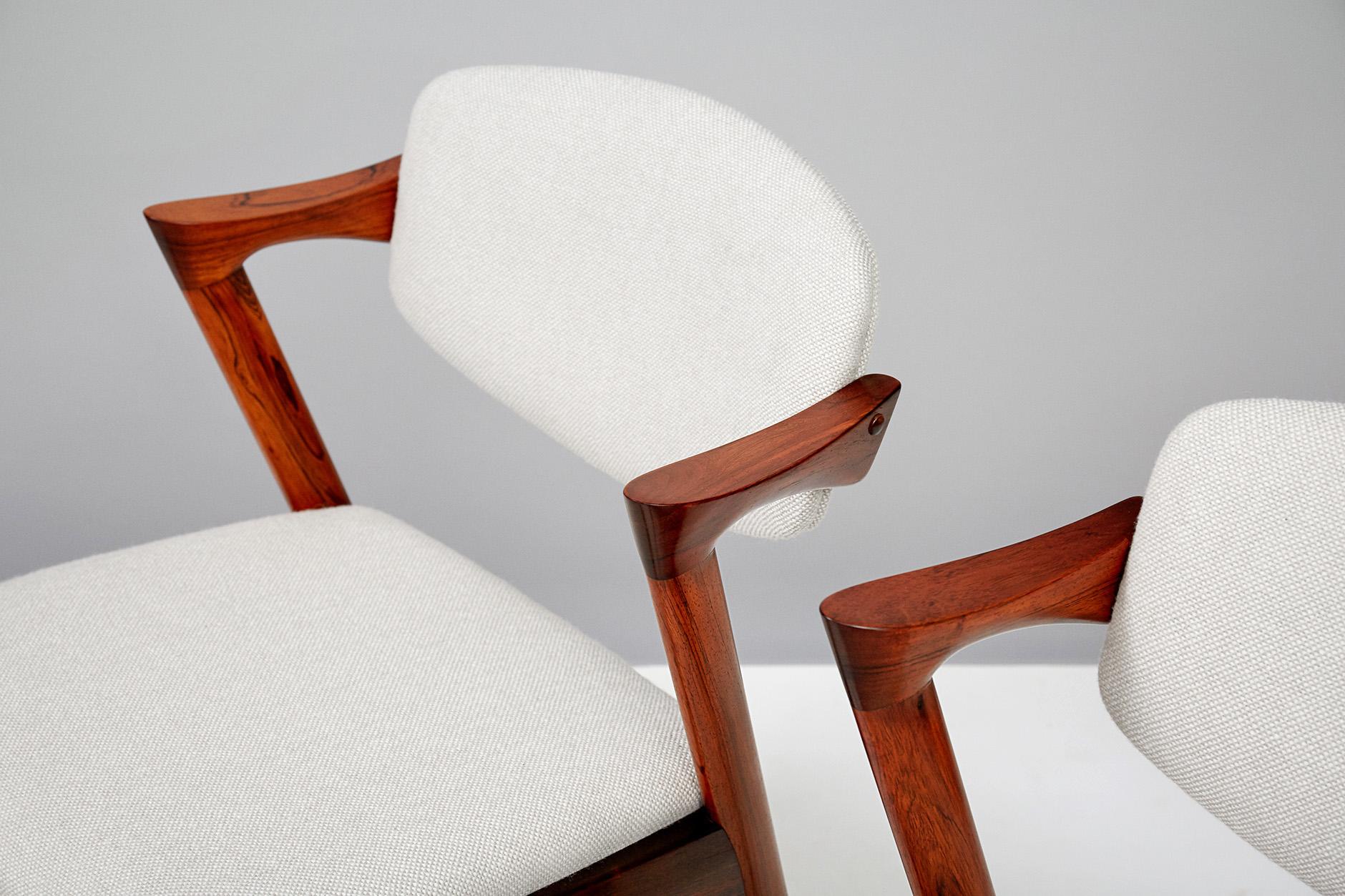 Mid-20th Century Set of 6 Kai Kristiansen Model 42 Dining Chairs, Rosewood