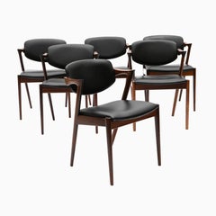 Set of 6 Kai Kristiansen Model 42 "Z-Chairs" Rio Rosewood