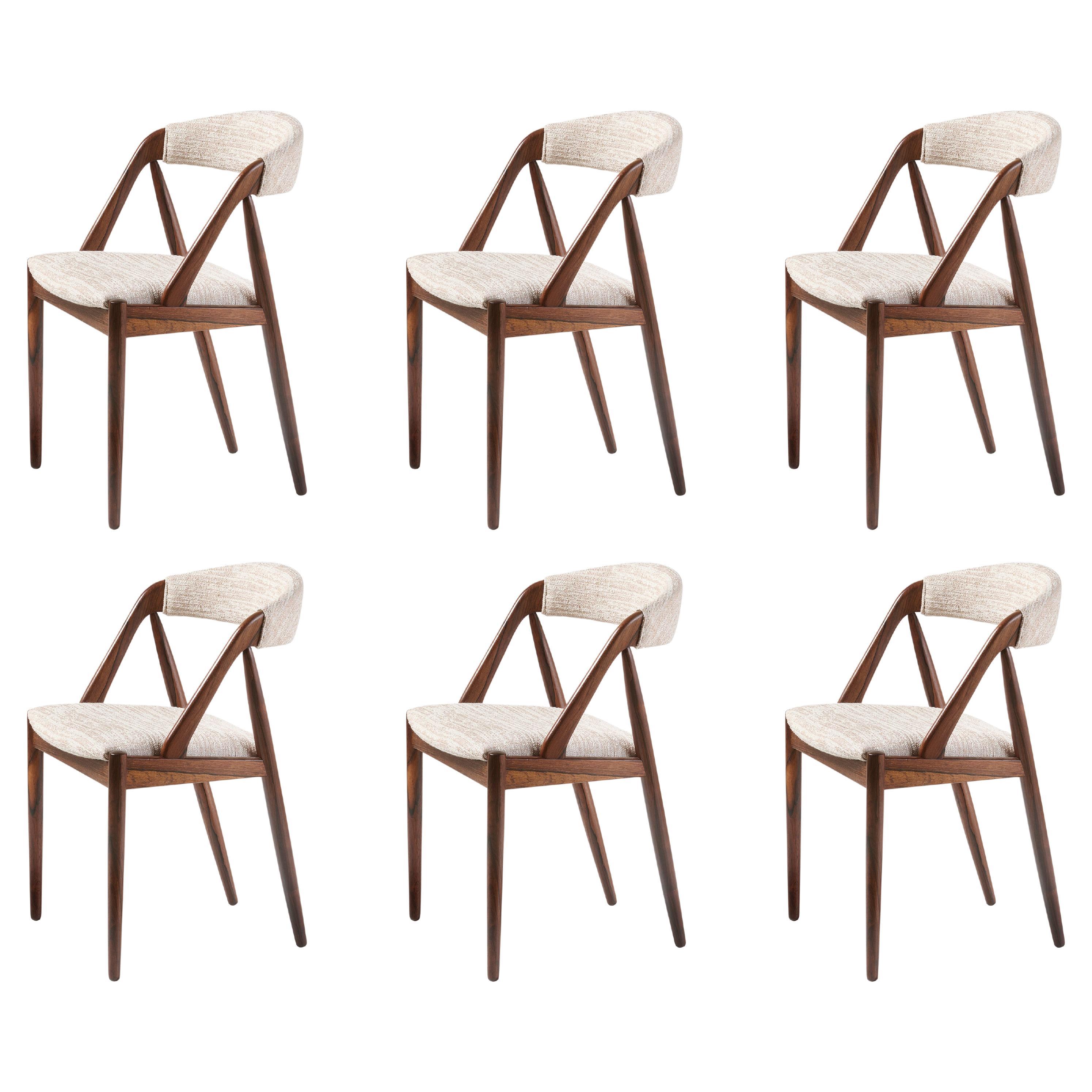 Set of 6 Kai Kristiansen Rosewood Model 31 Dining Chairs 1960s