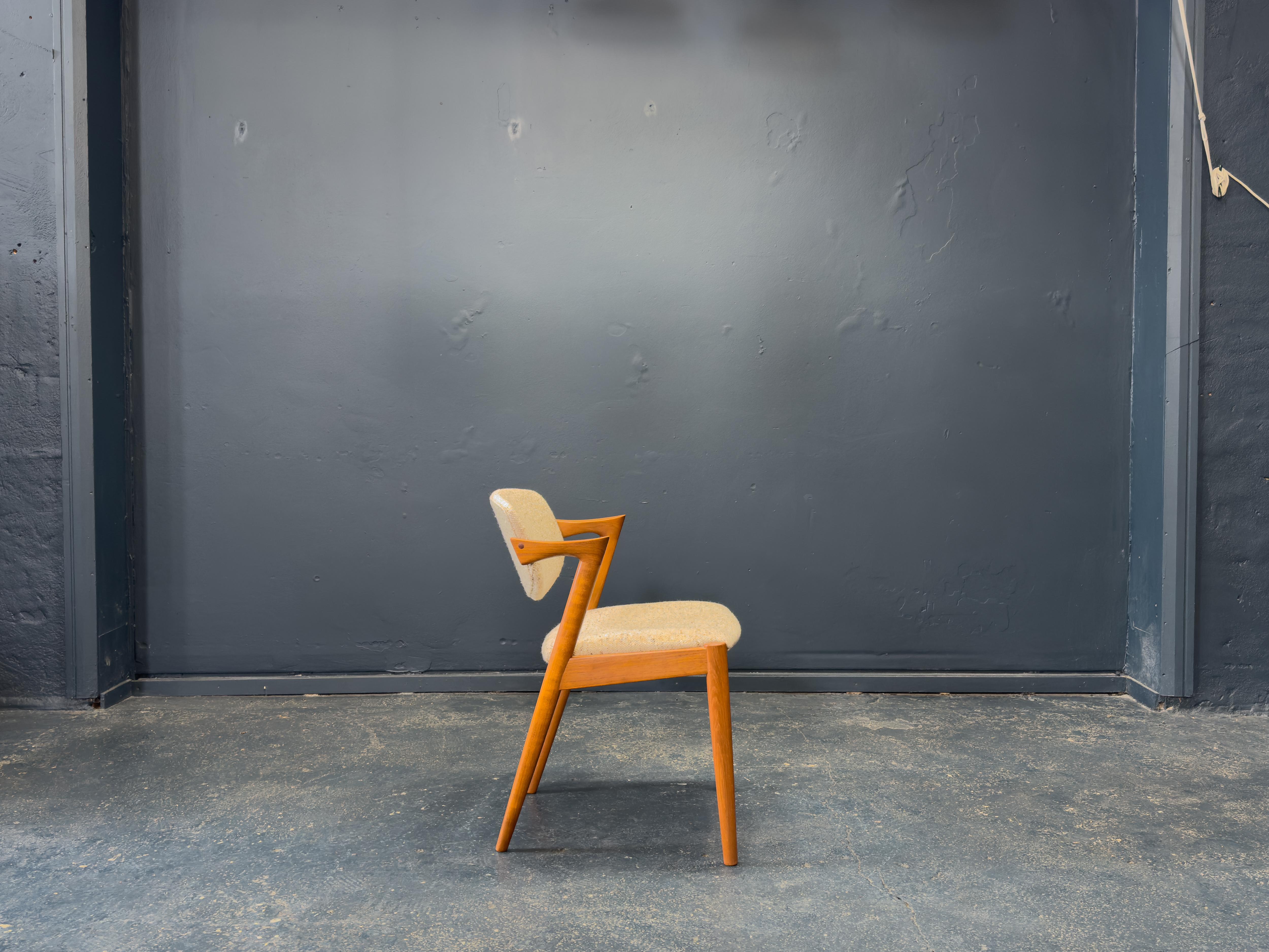 Set di 6 sedie da pranzo in teak Kai Kristiansen modello 42 in vendita 1