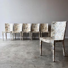 Juego de 6 sillas Karl Springer JMF, años 70