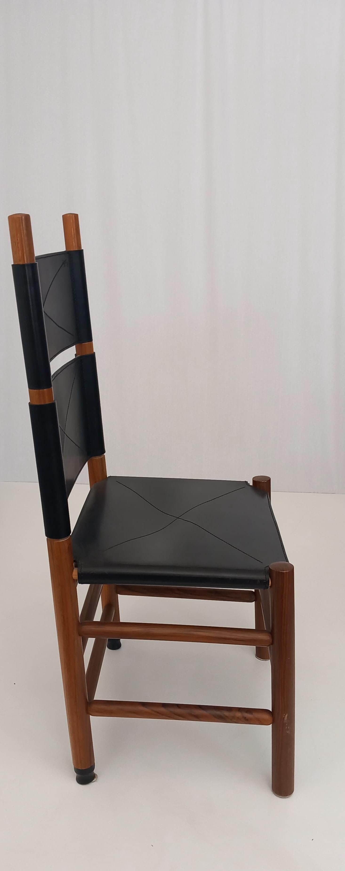 Set of 6 Kentucky Chairs by Carlo Scarpa for Bernini, 80s 4