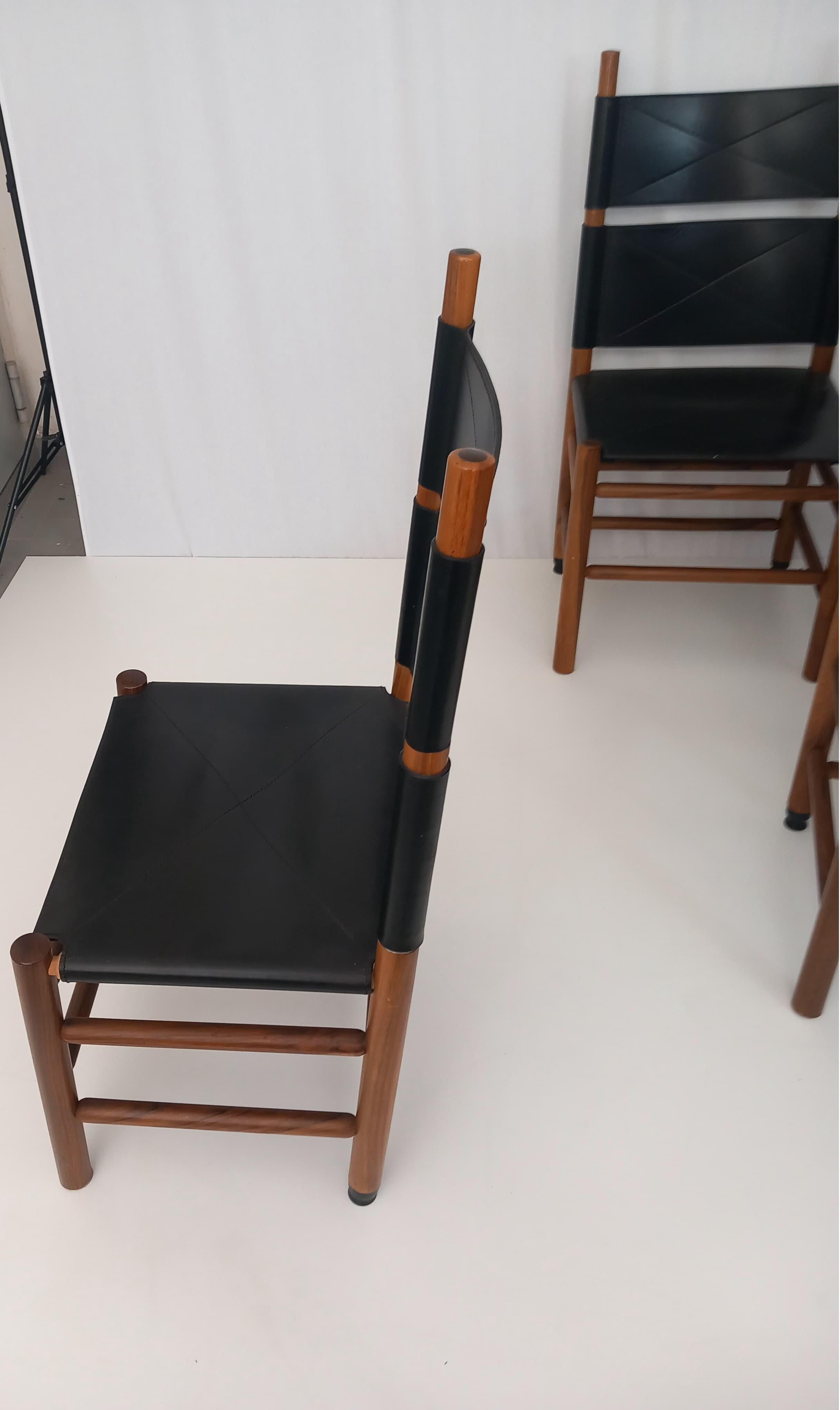 Set of 6 Kentucky Chairs by Carlo Scarpa for Bernini, 80s In Good Condition In Medesano, Parma