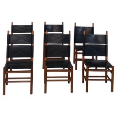 Set of 6 Kentucky Chairs by Carlo Scarpa for Bernini, 80s