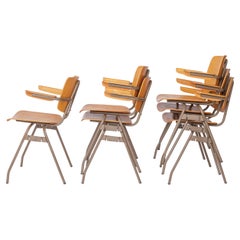 Set of 6 Kho Liang Ie Stackable Chairs – CAR Katwijk, 1950s Mid-Century Modern