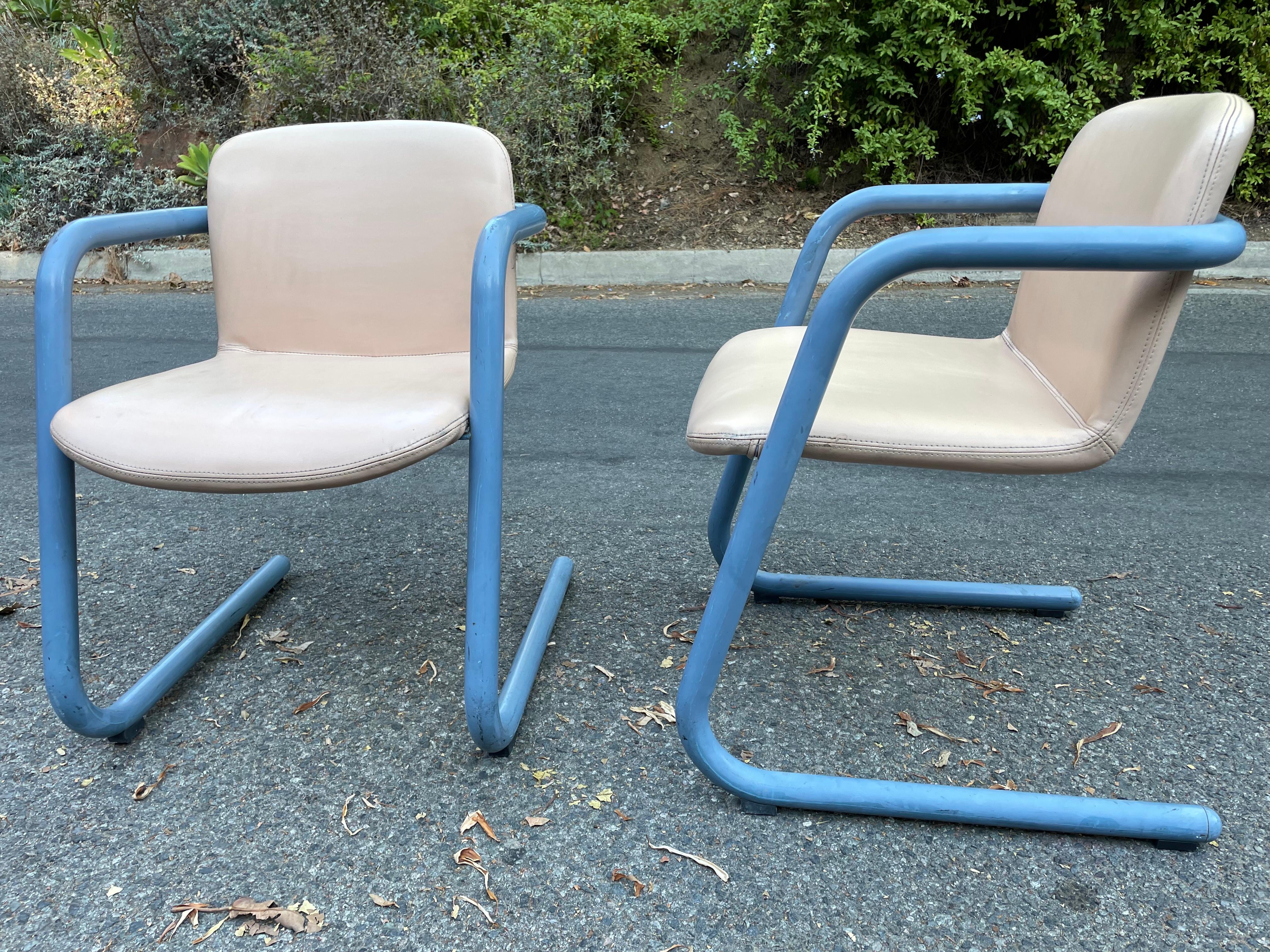 Set of 6 Kinetics Blue 100/300 Chairs by Salmon & Hamilton 5