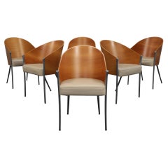 Lot de 6 chaises « King Costes » signées Philippe Starck pour Driade, Italie, années 1990