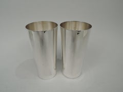 Set of 6 Kirk American Modern Sterling Silver Tall Highballs