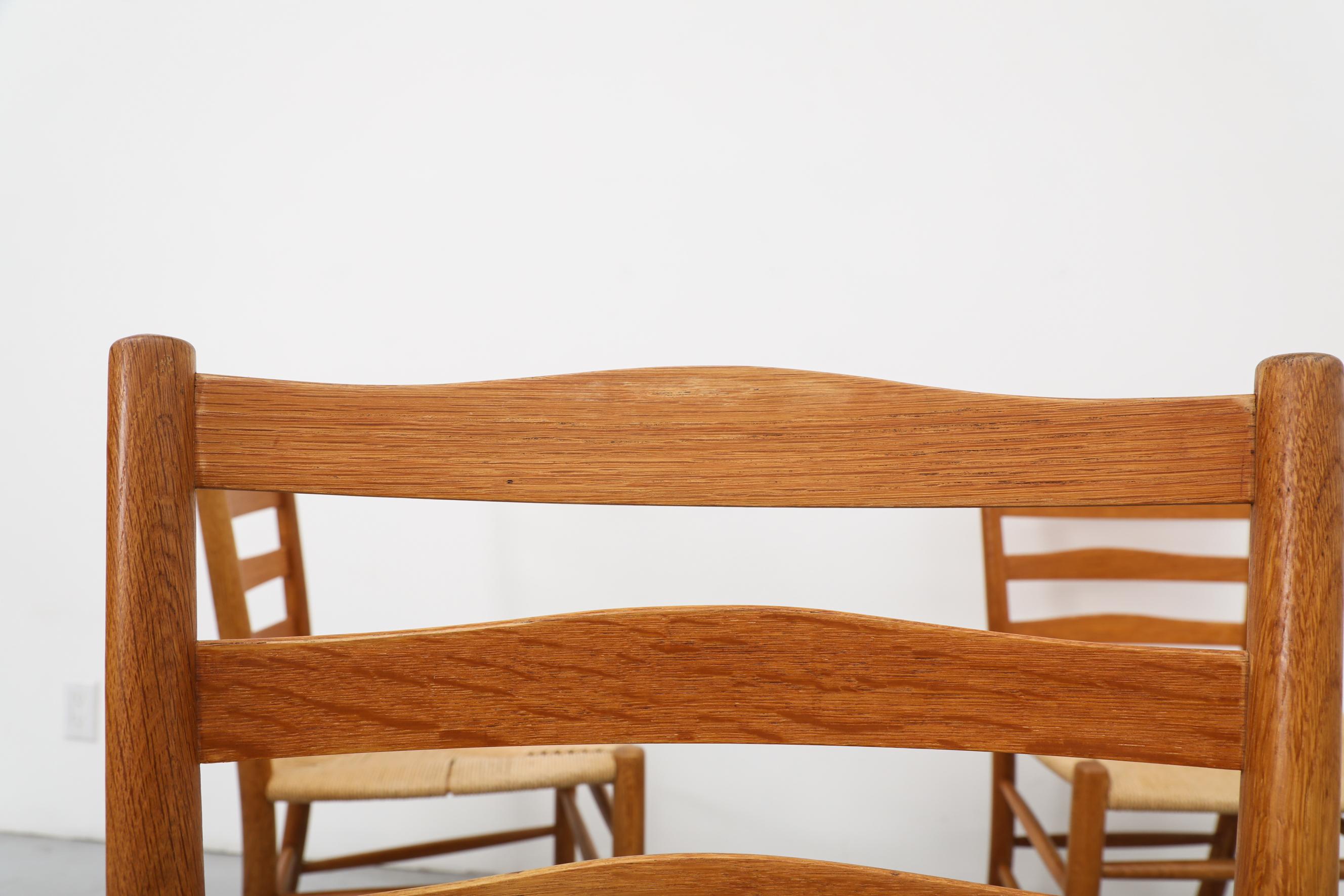 Dutch Set of 6 'Kirkestole' Beechwood & Papercord Dining Chairs by Kaare Klint, 1960s