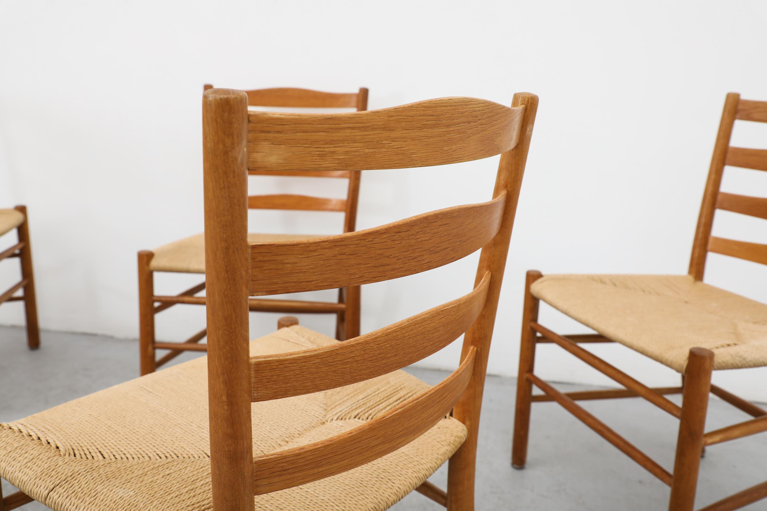 Set of 6 'Kirkestole' Beechwood & Papercord Dining Chairs by Kaare Klint, 1960s 1