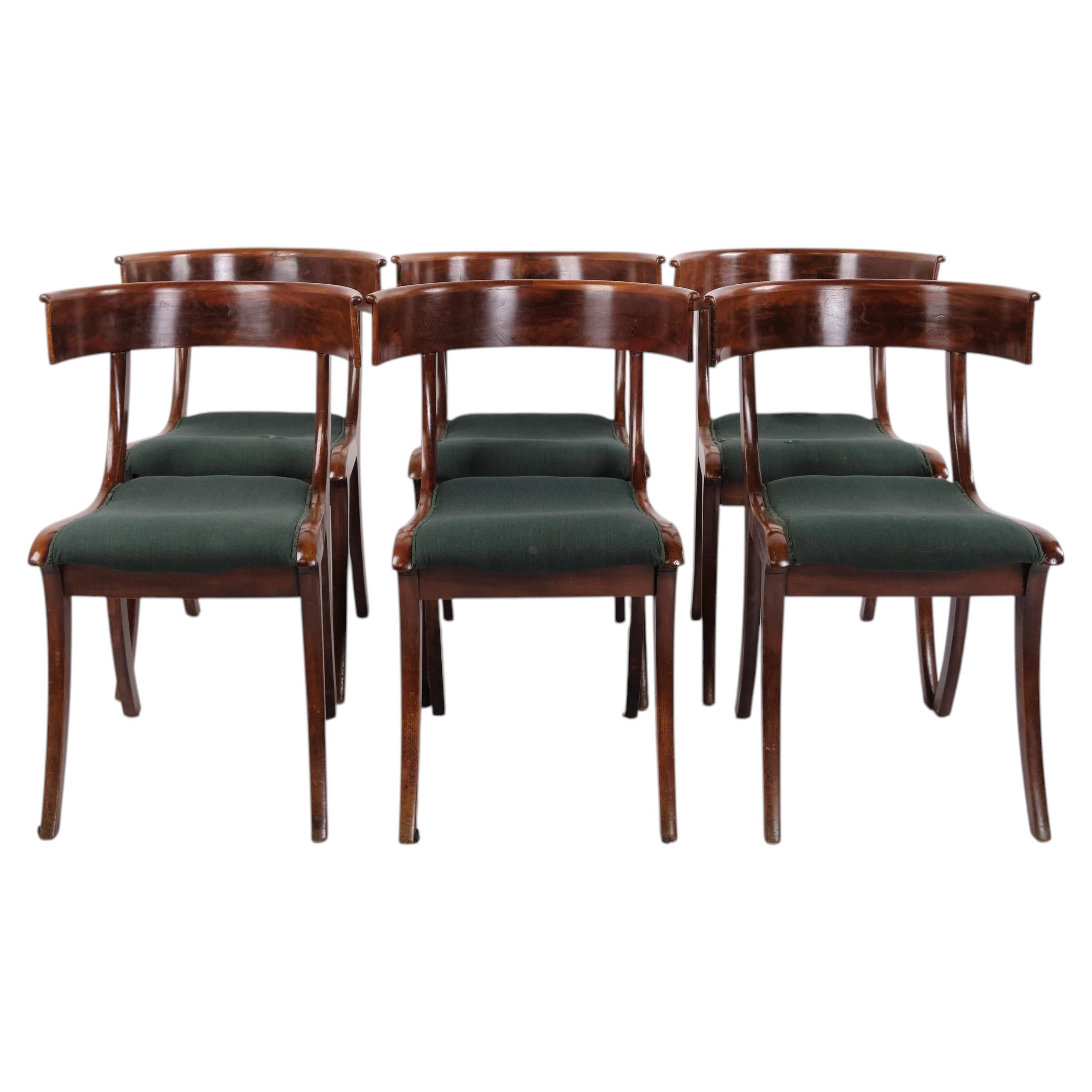 Set of 6 Klismos Chairs by Edvard Thomsen for Rud. Rasmussen, 1930s For Sale