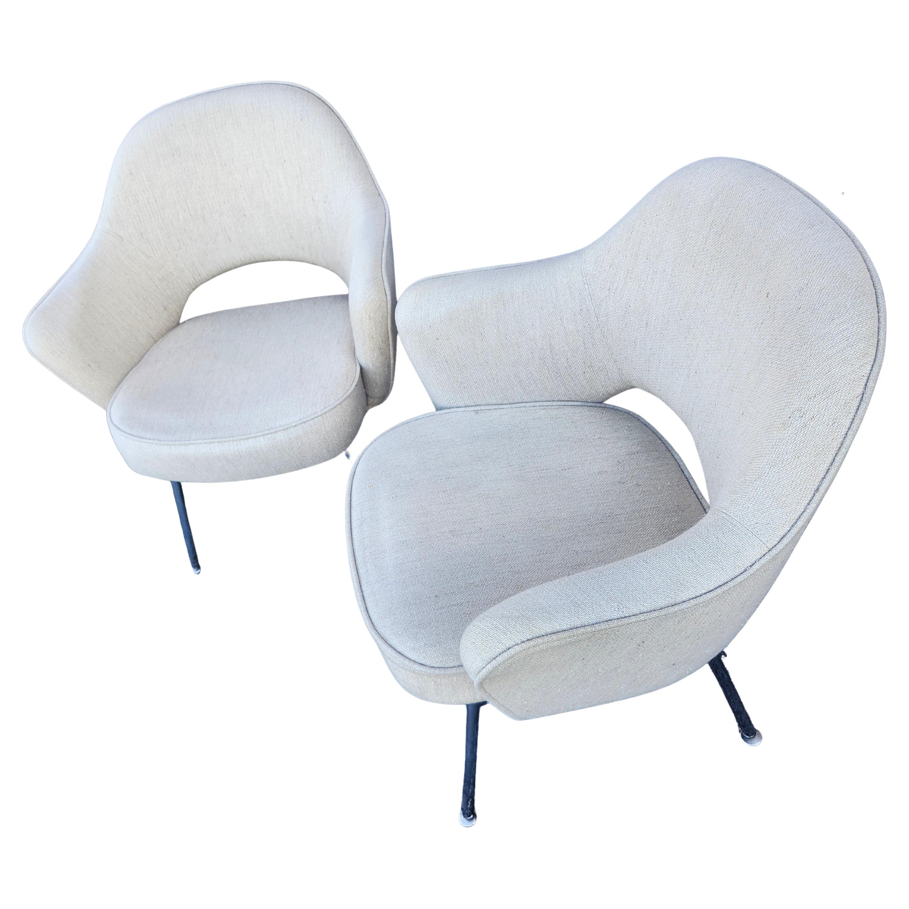 Set of 6 Knoll Executive Armchair Dining Chairs by Eero Saarinen For Sale 4
