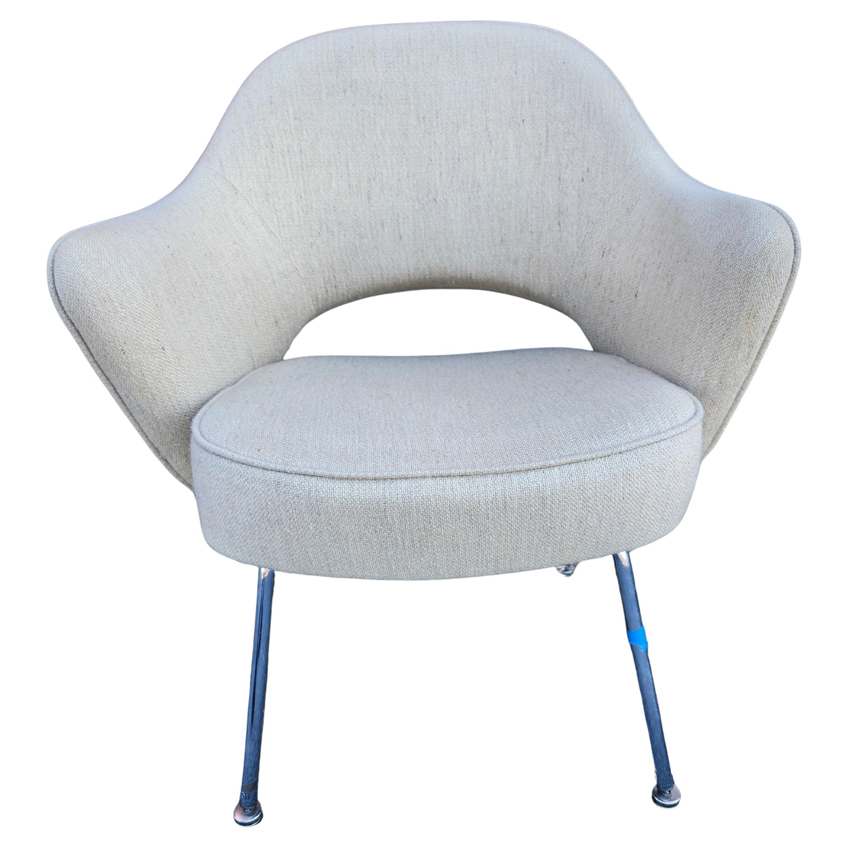 American Set of 6 Knoll Executive Armchair Dining Chairs by Eero Saarinen For Sale