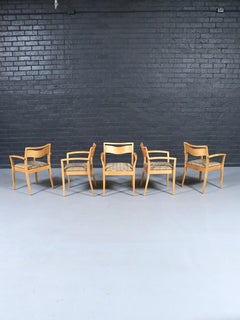Set of 6 Knoll “Jr” Arm Chairs by Joseph Ricchio