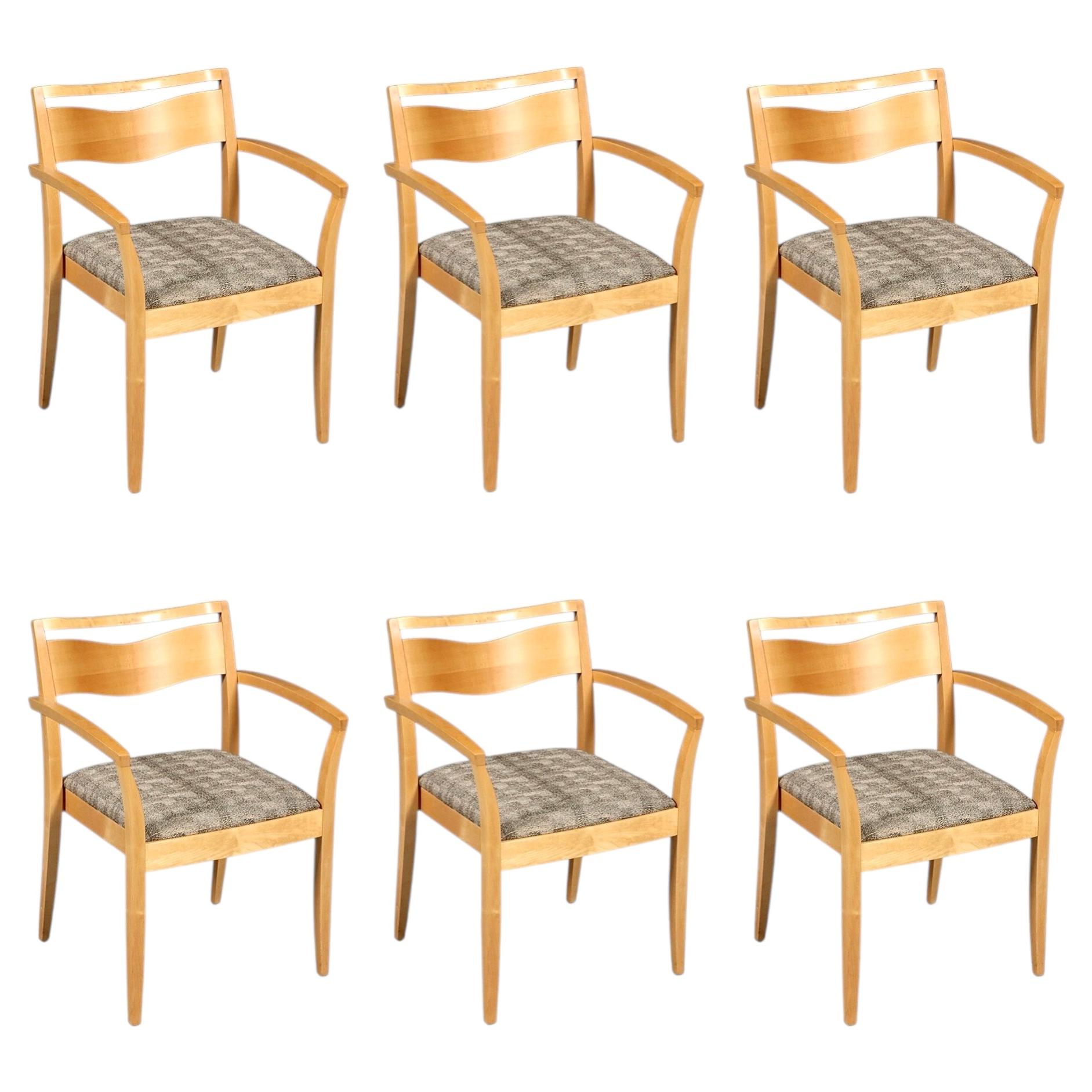 Set of 6 Knoll “Jr” Arm Chairs by Joseph Ricchio