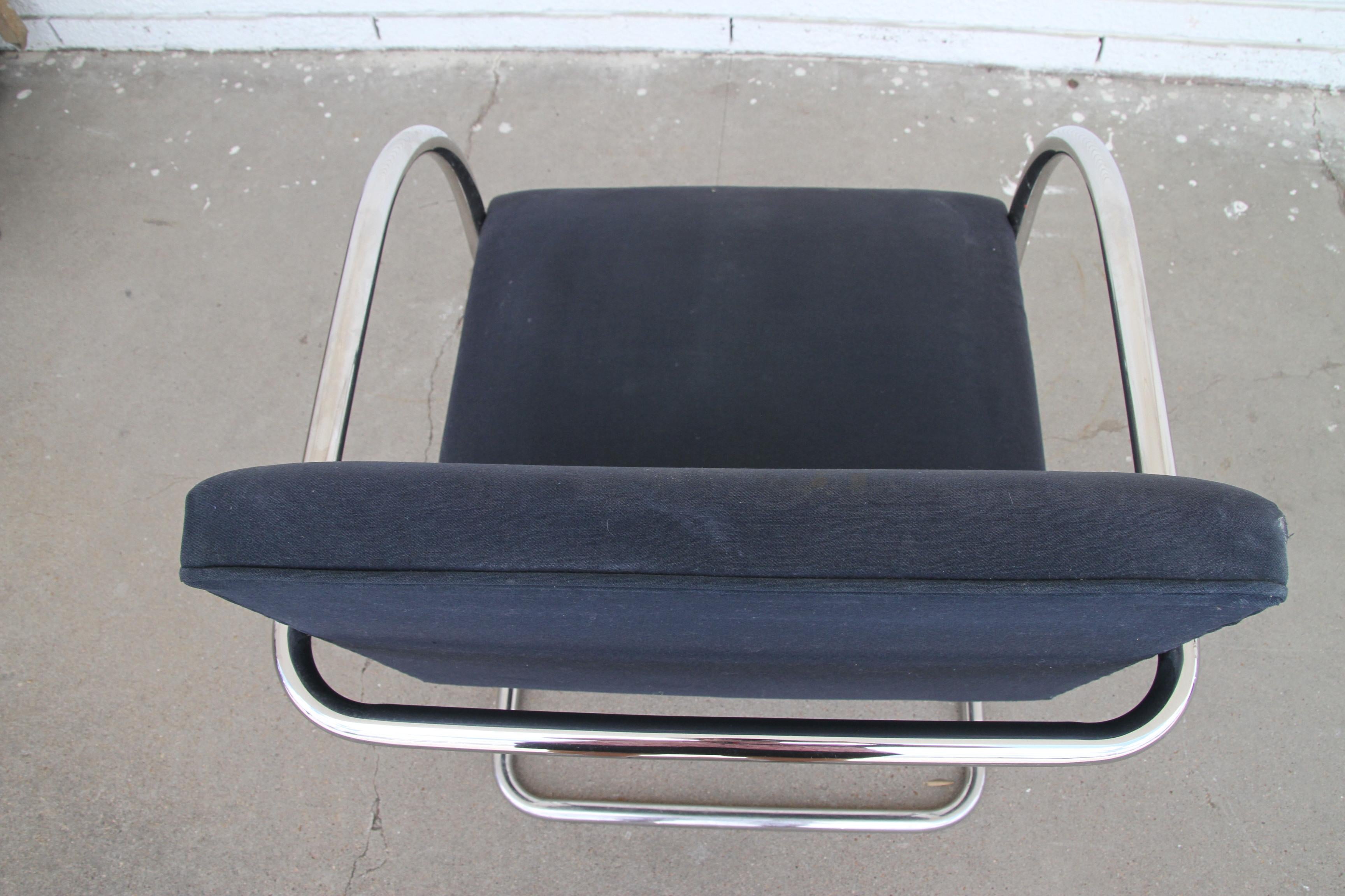 North American Set of 6 Knoll Mies Van Der Rhoe Tubular BRNO Chairs For Sale