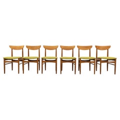 Kurt Stervig ensemble de 6 chaises de salle à manger en teck du milieu du siècle dernier