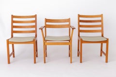 Set of 6 Kurt Østervig Oak Dining Chairs for KP Møbler, Danish Mid Century Teak