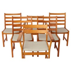 Set of 6 Kurt Østervig Oak Dining Chairs for KP Møbler, Danish Mid Century Teak